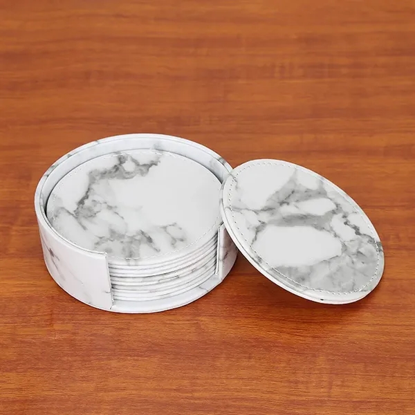 4" Pu 6pcs Set Home Tabletop Protection Drink Coasters - 4" Pu 6pcs Set Home Tabletop Protection Drink Coasters - Image 2 of 4