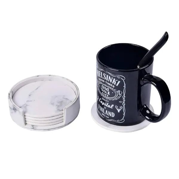 4" Pu 6pcs Set Home Tabletop Protection Drink Coasters - 4" Pu 6pcs Set Home Tabletop Protection Drink Coasters - Image 4 of 4