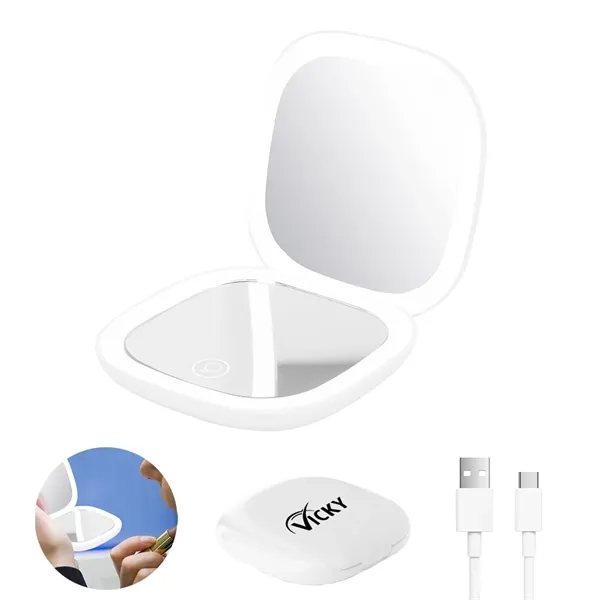 LED Compact Mirror with Light - LED Compact Mirror with Light - Image 0 of 4