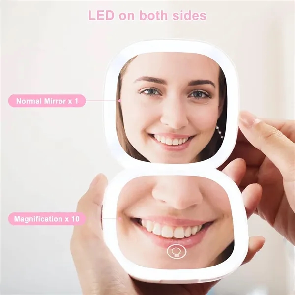 LED Compact Mirror with Light - LED Compact Mirror with Light - Image 2 of 4