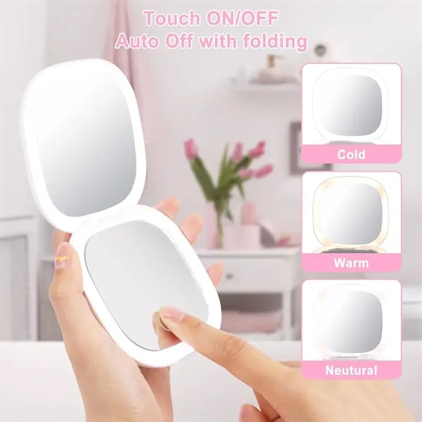 LED Compact Mirror with Light - LED Compact Mirror with Light - Image 3 of 4