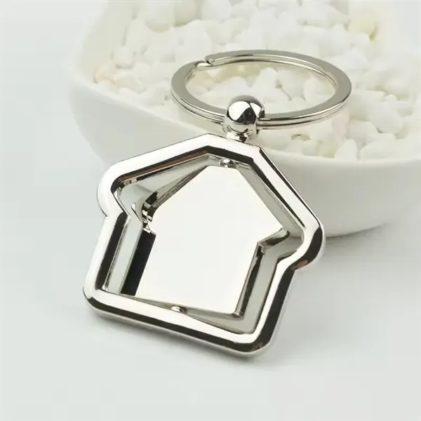 Metal House-Shaped Keychain - Metal House-Shaped Keychain - Image 2 of 3