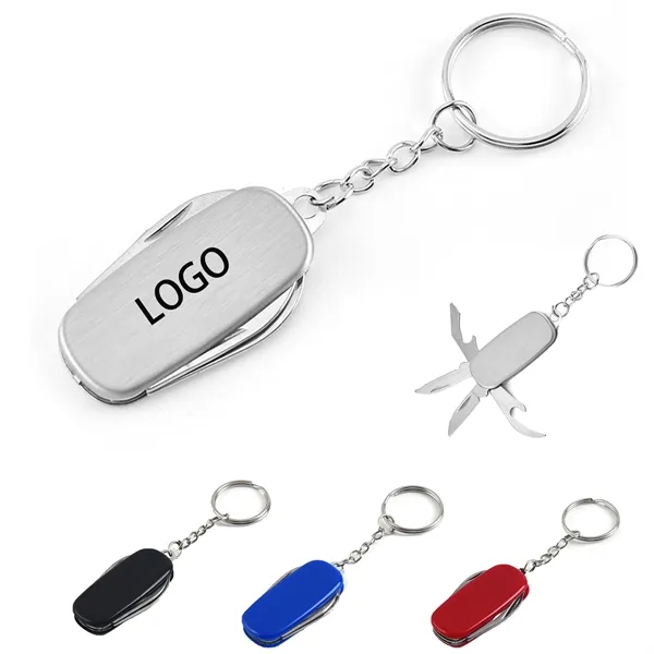 Multi-Function Stainless Steel Keychain Knife - Multi-Function Stainless Steel Keychain Knife - Image 0 of 5