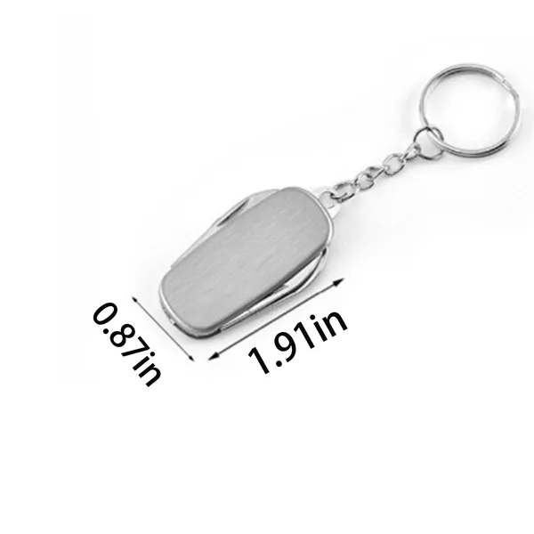 Multi-Function Stainless Steel Keychain Knife - Multi-Function Stainless Steel Keychain Knife - Image 1 of 5