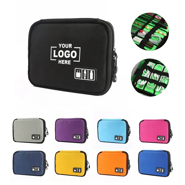 Portable Tech Organizer Bag for Electronics & Cables - Portable Tech Organizer Bag for Electronics & Cables - Image 0 of 8