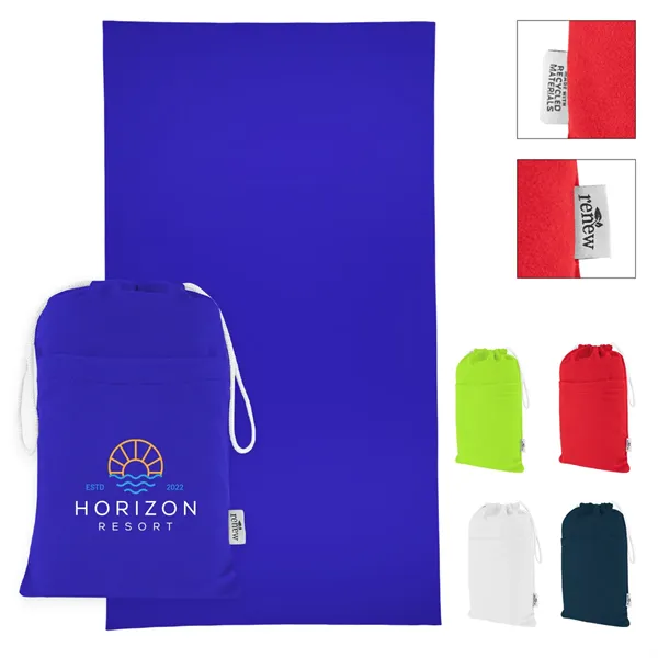Sand-Free rPET Beach Towel With Pouch - Sand-Free rPET Beach Towel With Pouch - Image 0 of 5