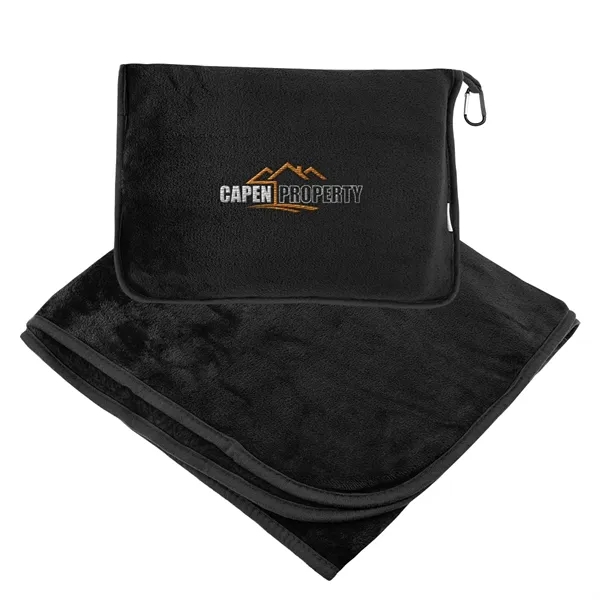 En Route rPET Travel Blanket With Trolley Pillow Pouch - En Route rPET Travel Blanket With Trolley Pillow Pouch - Image 1 of 4