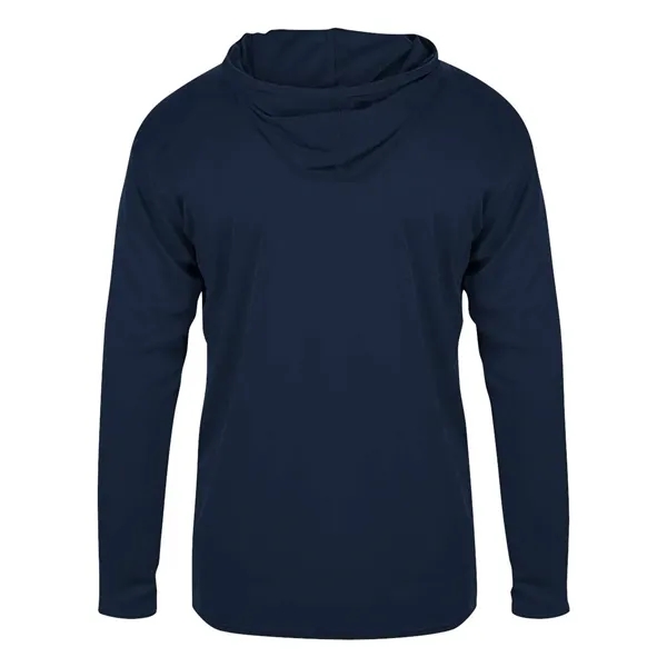 Badger Youth B-Core Long Sleeve Hooded T-Shirt - Badger Youth B-Core Long Sleeve Hooded T-Shirt - Image 18 of 34