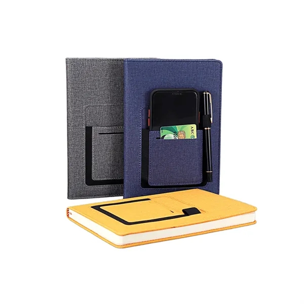 Soft Faux Leather A5 Journal with Pockets and Pen Holder - Soft Faux Leather A5 Journal with Pockets and Pen Holder - Image 6 of 6