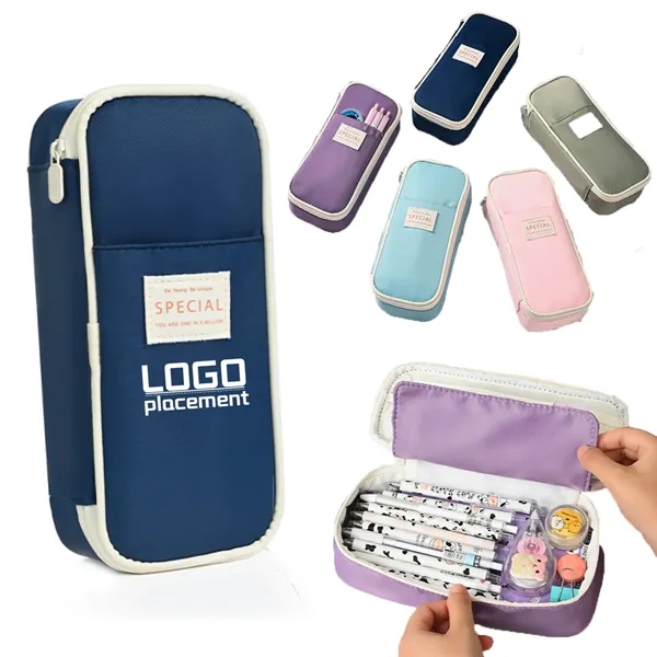 Customized solid color large capacity pencil case - Customized solid color large capacity pencil case - Image 0 of 4