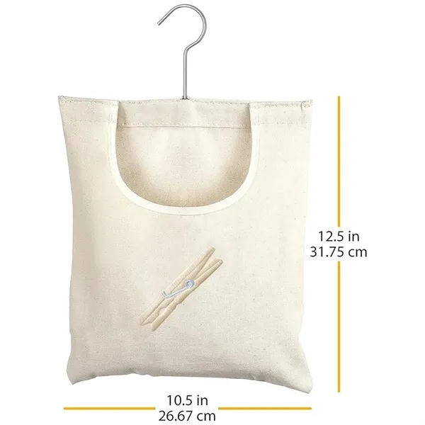 Canvas Clothespin Bag Hanging Storage Organizer - Canvas Clothespin Bag Hanging Storage Organizer - Image 1 of 3