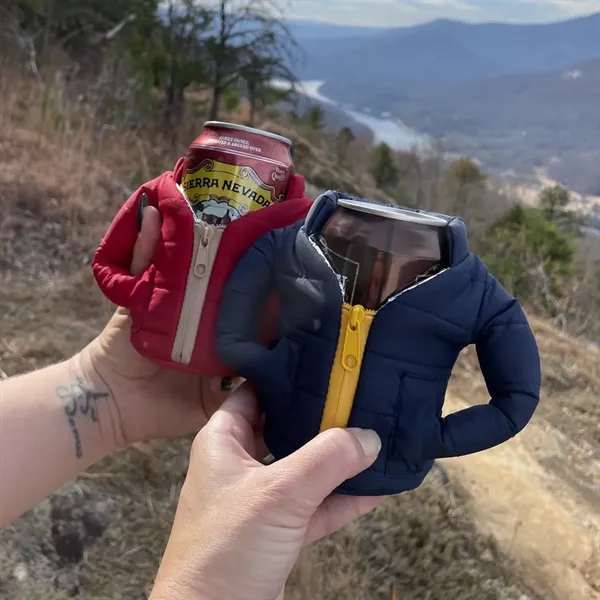 Insulated Can Cooler Puffy Beverage Jacket - Insulated Can Cooler Puffy Beverage Jacket - Image 2 of 4