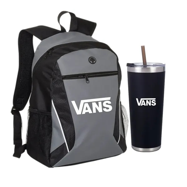Stainless Insulated Tumbler with Backpack - Stainless Insulated Tumbler with Backpack - Image 0 of 2
