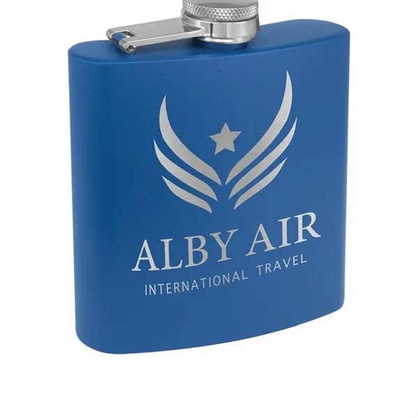 6oz. Matte Powder Coated Stainless Steel Flask - 6oz. Matte Powder Coated Stainless Steel Flask - Image 4 of 38