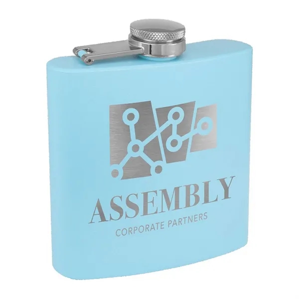 6oz. Matte Powder Coated Stainless Steel Flask - 6oz. Matte Powder Coated Stainless Steel Flask - Image 10 of 38
