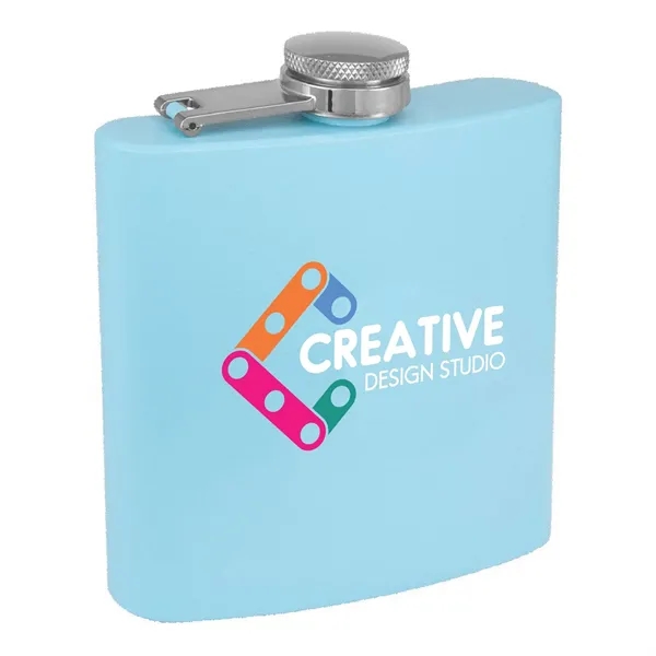 6oz. Matte Powder Coated Stainless Steel Flask - 6oz. Matte Powder Coated Stainless Steel Flask - Image 11 of 38