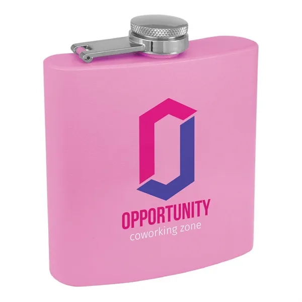 6oz. Matte Powder Coated Stainless Steel Flask - 6oz. Matte Powder Coated Stainless Steel Flask - Image 14 of 38