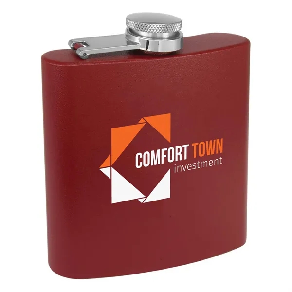 6oz. Matte Powder Coated Stainless Steel Flask - 6oz. Matte Powder Coated Stainless Steel Flask - Image 17 of 38