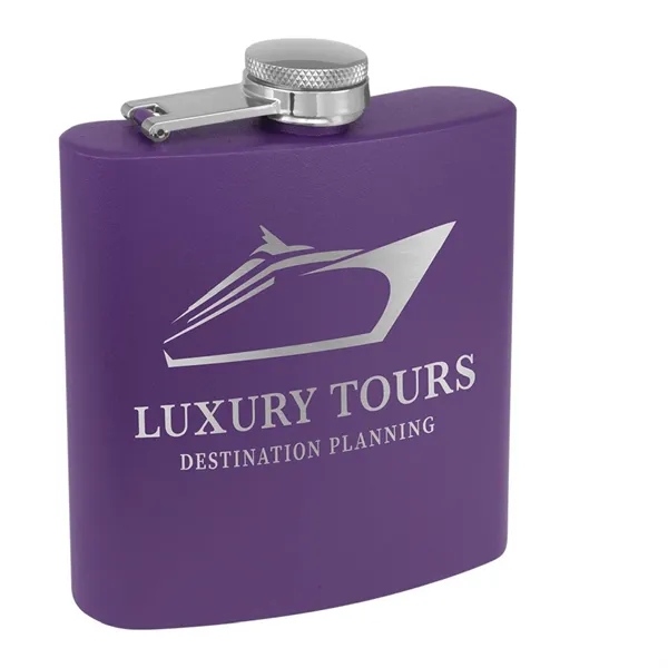 6oz. Matte Powder Coated Stainless Steel Flask - 6oz. Matte Powder Coated Stainless Steel Flask - Image 28 of 38