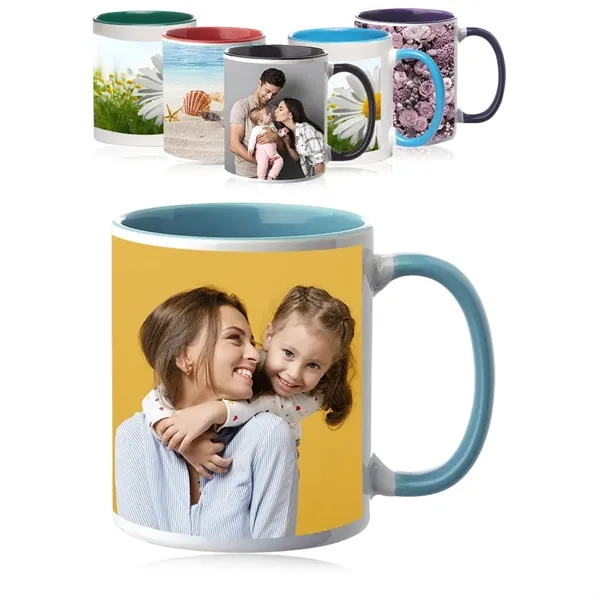 11 oz. Bright Two-Tone Sublimation Custom Mug - 11 oz. Bright Two-Tone Sublimation Custom Mug - Image 0 of 6