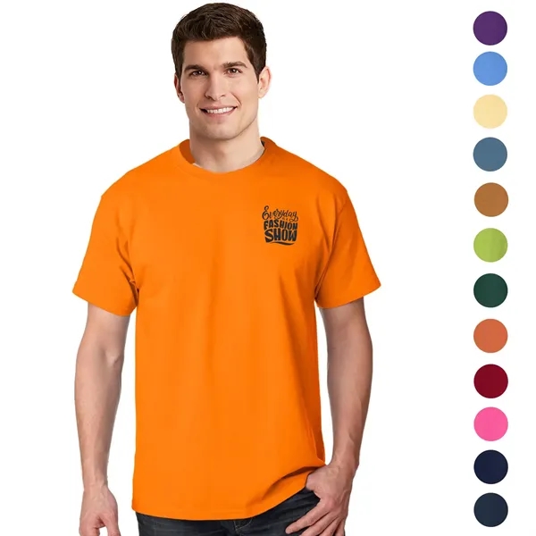 Hanes Tagless 6.1 oz. 100% Open End Preshrunk Cotton T-Shirt - Hanes Tagless 6.1 oz. 100% Open End Preshrunk Cotton T-Shirt - Image 0 of 28
