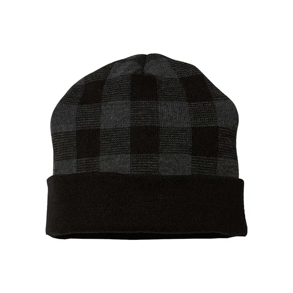 CAP AMERICA USA-Made Plaid Beanie - CAP AMERICA USA-Made Plaid Beanie - Image 1 of 9