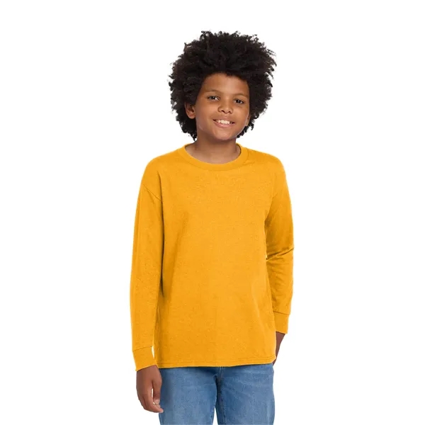 Gildan Youth Heavy Cotton 100% Cotton Long Sleeve T-Shirt. - Gildan Youth Heavy Cotton 100% Cotton Long Sleeve T-Shirt. - Image 33 of 41