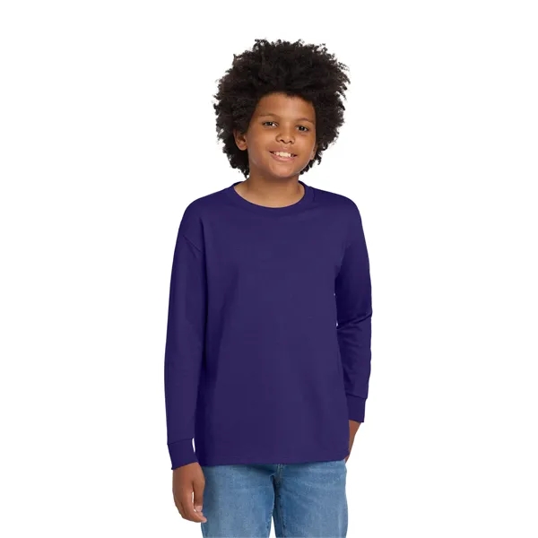 Gildan Youth Heavy Cotton 100% Cotton Long Sleeve T-Shirt. - Gildan Youth Heavy Cotton 100% Cotton Long Sleeve T-Shirt. - Image 36 of 41