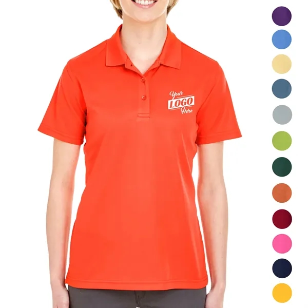 UltraClub 4.4 oz. 100% Polyester Mesh Pique Ladies' Polo - UltraClub 4.4 oz. 100% Polyester Mesh Pique Ladies' Polo - Image 0 of 6