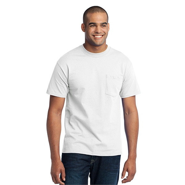 Port & Company Tall Core Blend Pocket Tee. - Port & Company Tall Core Blend Pocket Tee. - Image 19 of 69