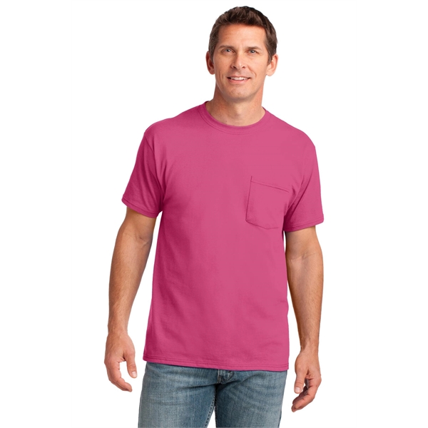 Port & Company Core Cotton Pocket Tee. - Port & Company Core Cotton Pocket Tee. - Image 90 of 95