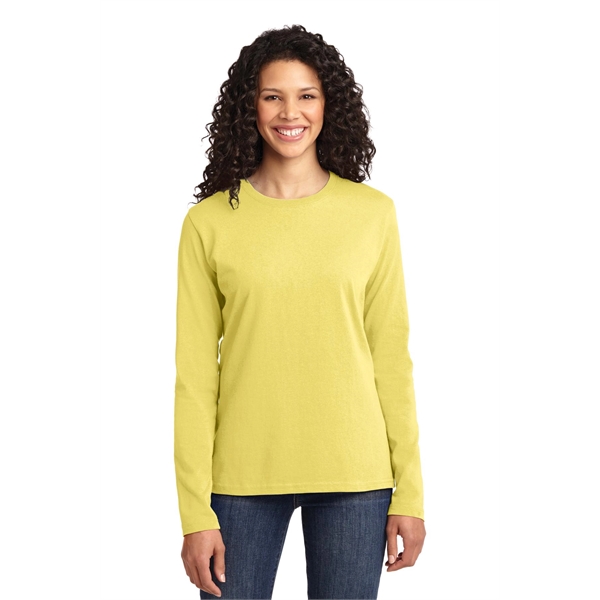 Port & Company Women's Long Sleeve Core Cotton Tee. - Port & Company Women's Long Sleeve Core Cotton Tee. - Image 86 of 94