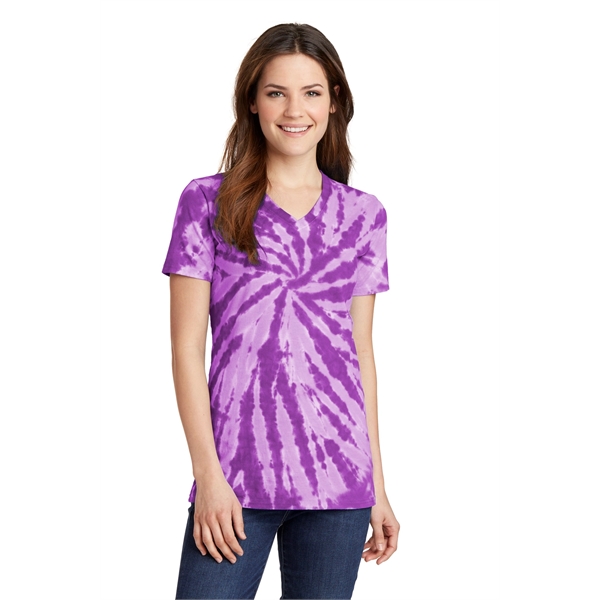 Port & Company Women's Tie-Dye V-Neck Tee. - Port & Company Women's Tie-Dye V-Neck Tee. - Image 34 of 47