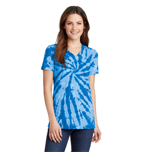 Port & Company Women's Tie-Dye V-Neck Tee. - Port & Company Women's Tie-Dye V-Neck Tee. - Image 36 of 47