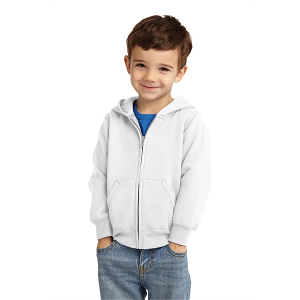 Port & Company Toddler Core Fleece Full-Zip Hooded Sweats... - Port & Company Toddler Core Fleece Full-Zip Hooded Sweats... - Image 10 of 26