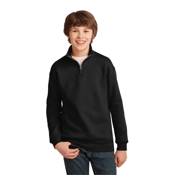 JERZEES Youth NuBlend 1/4-Zip Cadet Collar Sweatshirt. - JERZEES Youth NuBlend 1/4-Zip Cadet Collar Sweatshirt. - Image 20 of 28