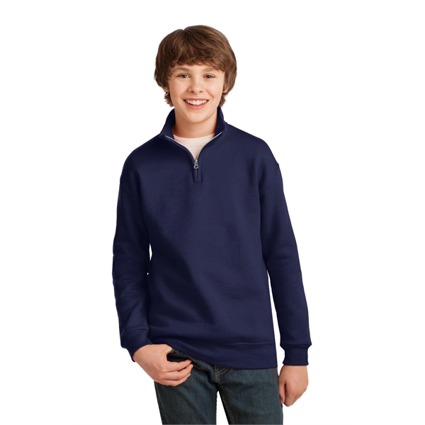 JERZEES Youth NuBlend 1/4-Zip Cadet Collar Sweatshirt. - JERZEES Youth NuBlend 1/4-Zip Cadet Collar Sweatshirt. - Image 22 of 28
