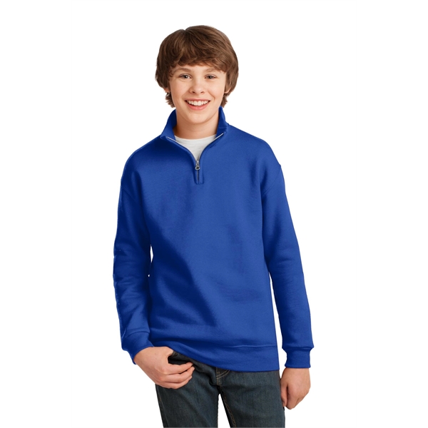 JERZEES Youth NuBlend 1/4-Zip Cadet Collar Sweatshirt. - JERZEES Youth NuBlend 1/4-Zip Cadet Collar Sweatshirt. - Image 24 of 28