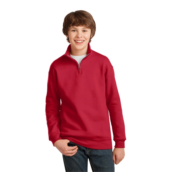 JERZEES Youth NuBlend 1/4-Zip Cadet Collar Sweatshirt. - JERZEES Youth NuBlend 1/4-Zip Cadet Collar Sweatshirt. - Image 26 of 28