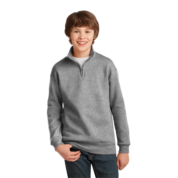 JERZEES Youth NuBlend 1/4-Zip Cadet Collar Sweatshirt. - JERZEES Youth NuBlend 1/4-Zip Cadet Collar Sweatshirt. - Image 28 of 28