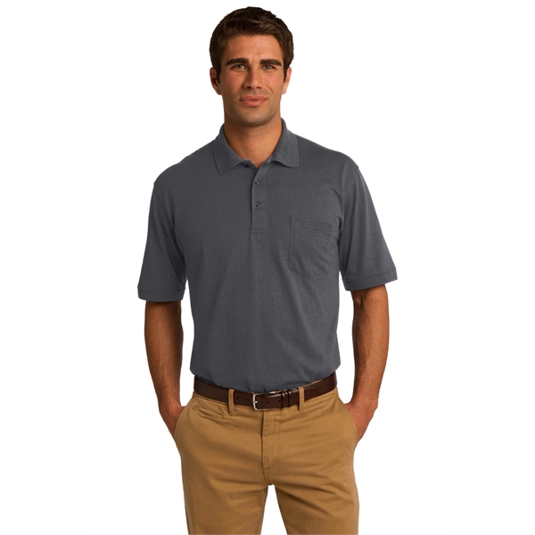 Port & Company Core Blend Jersey Knit Pocket Polo. - Port & Company Core Blend Jersey Knit Pocket Polo. - Image 28 of 48