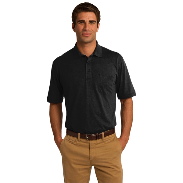 Port & Company Core Blend Jersey Knit Pocket Polo. - Port & Company Core Blend Jersey Knit Pocket Polo. - Image 30 of 48