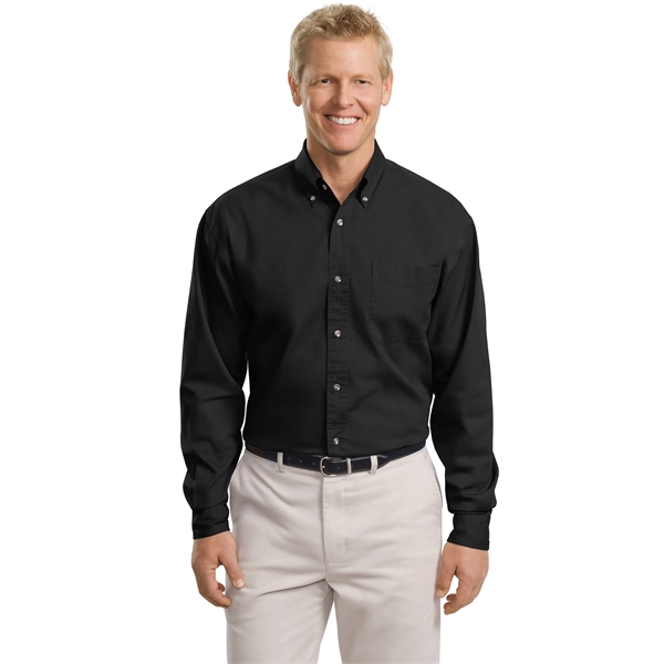 Port Authority Tall Long Sleeve Twill Shirt. - Port Authority Tall Long Sleeve Twill Shirt. - Image 13 of 39