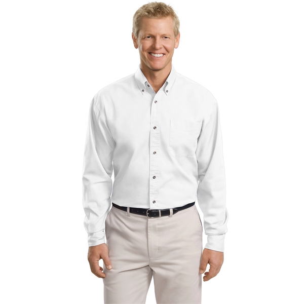 Port Authority Tall Long Sleeve Twill Shirt. - Port Authority Tall Long Sleeve Twill Shirt. - Image 15 of 39