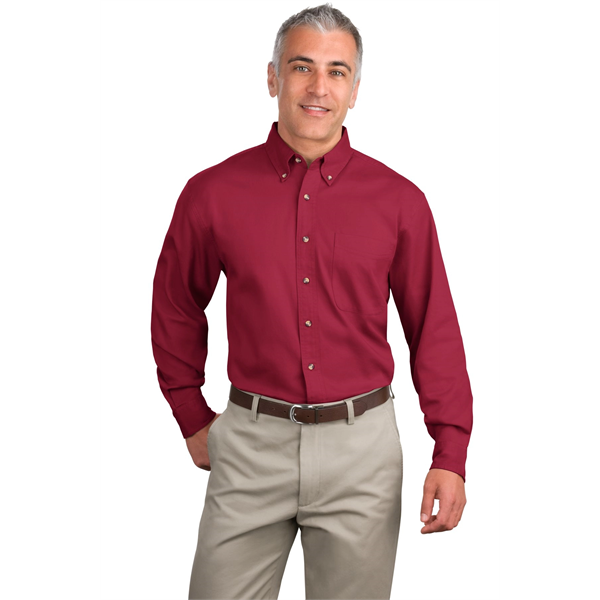 Port Authority Long Sleeve Twill Shirt. - Port Authority Long Sleeve Twill Shirt. - Image 31 of 38