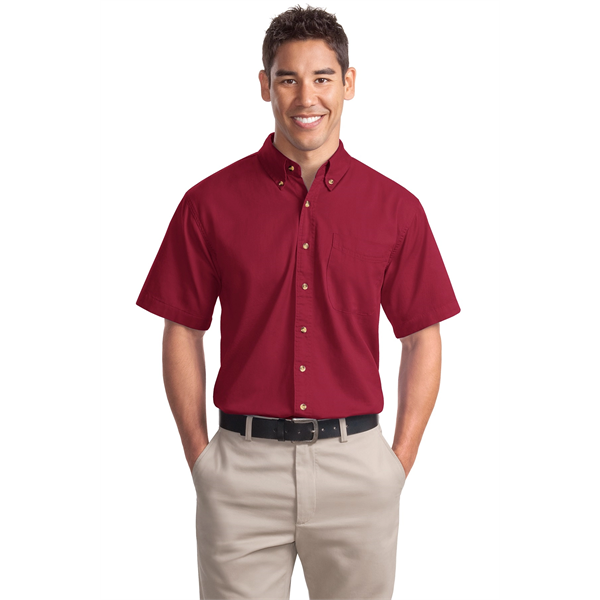 Port Authority Short Sleeve Twill Shirt. - Port Authority Short Sleeve Twill Shirt. - Image 15 of 28