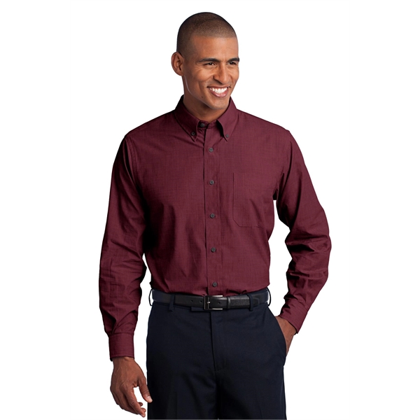 Port Authority Crosshatch Easy Care Shirt. - Port Authority Crosshatch Easy Care Shirt. - Image 33 of 40