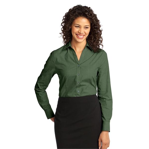 Port Authority Women's Crosshatch Easy Care Shirt. - Port Authority Women's Crosshatch Easy Care Shirt. - Image 29 of 40