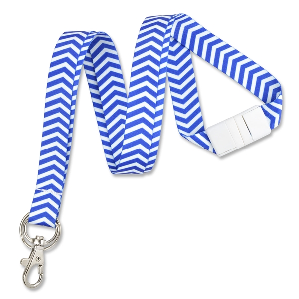 5/8" Pre-Printed ZigZag Pattern Fashion Breakaway Lanyards - 5/8" Pre-Printed ZigZag Pattern Fashion Breakaway Lanyards - Image 1 of 4