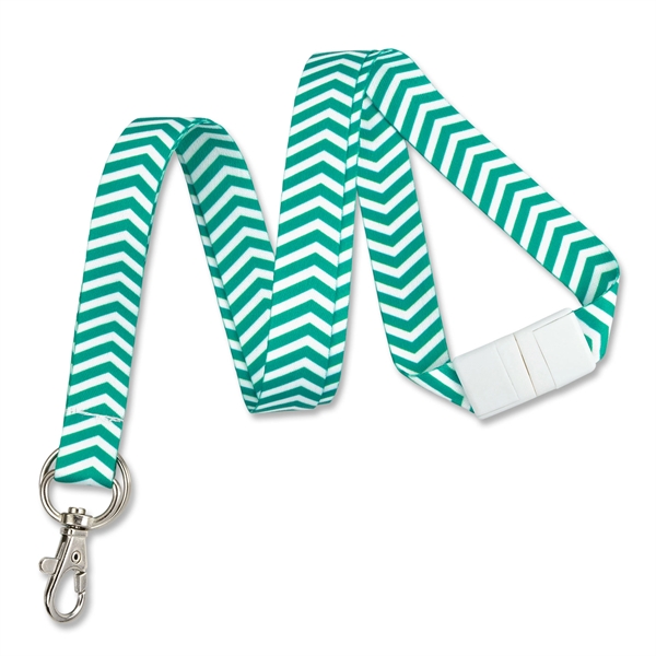 5/8" Pre-Printed ZigZag Pattern Fashion Breakaway Lanyards - 5/8" Pre-Printed ZigZag Pattern Fashion Breakaway Lanyards - Image 2 of 4